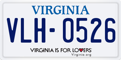 VA license plate VLH0526