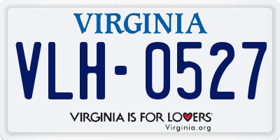 VA license plate VLH0527