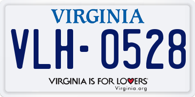 VA license plate VLH0528