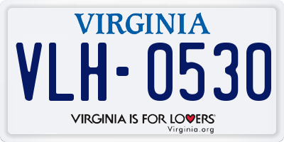VA license plate VLH0530