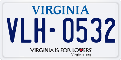VA license plate VLH0532