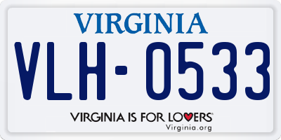 VA license plate VLH0533