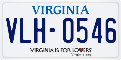 VA license plate VLH0546