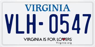VA license plate VLH0547