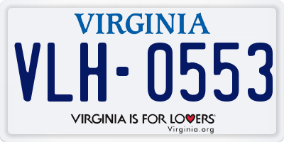 VA license plate VLH0553
