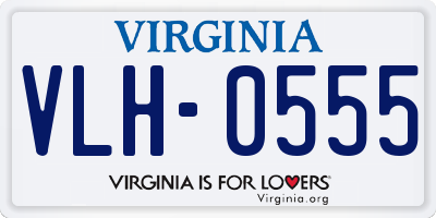 VA license plate VLH0555