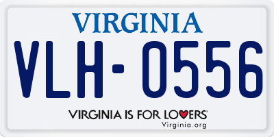 VA license plate VLH0556