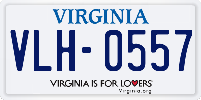 VA license plate VLH0557