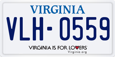 VA license plate VLH0559