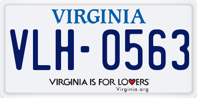 VA license plate VLH0563