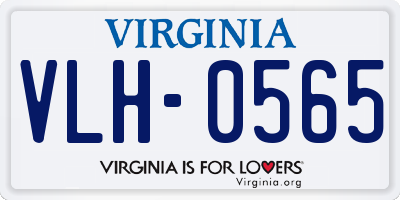 VA license plate VLH0565