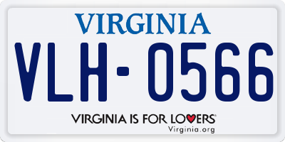 VA license plate VLH0566