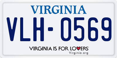 VA license plate VLH0569