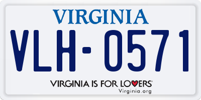 VA license plate VLH0571