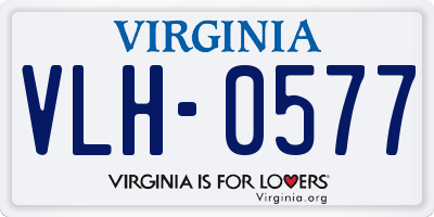 VA license plate VLH0577