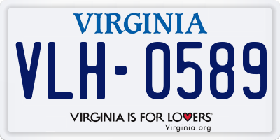 VA license plate VLH0589