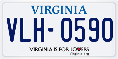 VA license plate VLH0590