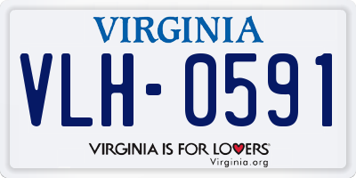 VA license plate VLH0591