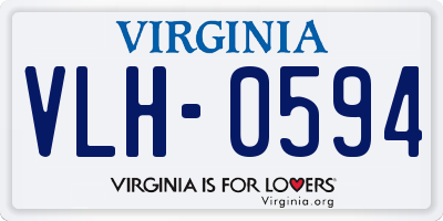 VA license plate VLH0594