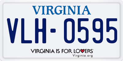 VA license plate VLH0595