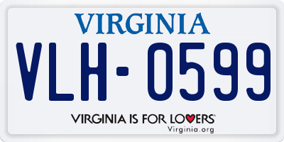 VA license plate VLH0599