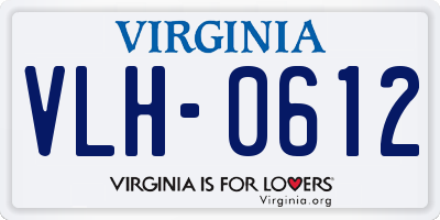 VA license plate VLH0612