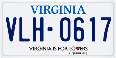 VA license plate VLH0617