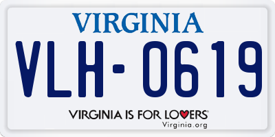 VA license plate VLH0619