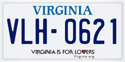 VA license plate VLH0621