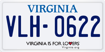 VA license plate VLH0622