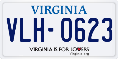 VA license plate VLH0623