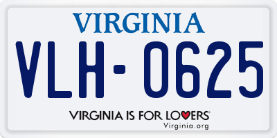 VA license plate VLH0625