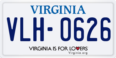 VA license plate VLH0626