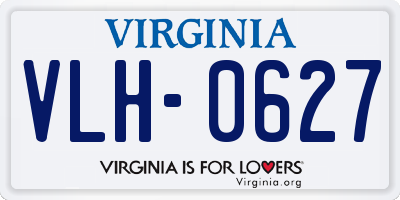VA license plate VLH0627