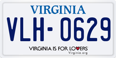 VA license plate VLH0629
