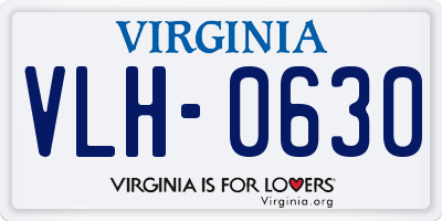VA license plate VLH0630