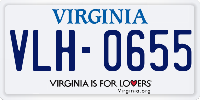 VA license plate VLH0655