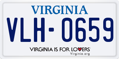 VA license plate VLH0659
