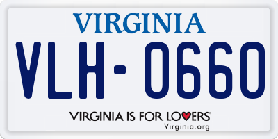VA license plate VLH0660