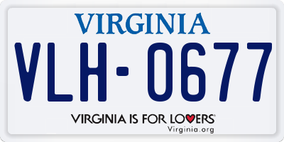 VA license plate VLH0677
