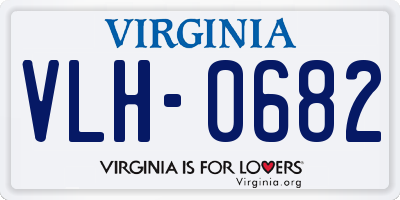 VA license plate VLH0682