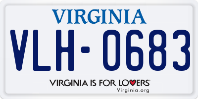 VA license plate VLH0683