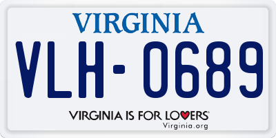 VA license plate VLH0689