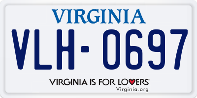 VA license plate VLH0697