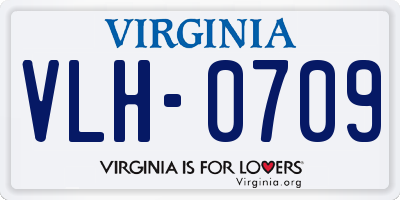VA license plate VLH0709