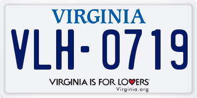 VA license plate VLH0719