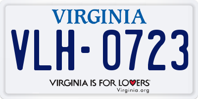 VA license plate VLH0723
