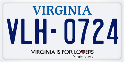 VA license plate VLH0724