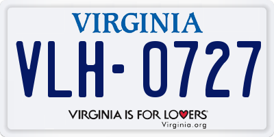 VA license plate VLH0727