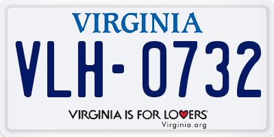 VA license plate VLH0732